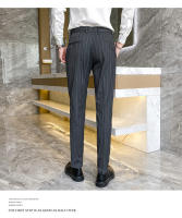 Traje De Tres Piezas Para Hombre (blazer+ Chaleco + Pantalones) Estilo Casual Elegante Con Rayas Adaptado a Todas Las Estaciones Vestimenta Adecuada Para Bodas Y Negocios - details 19