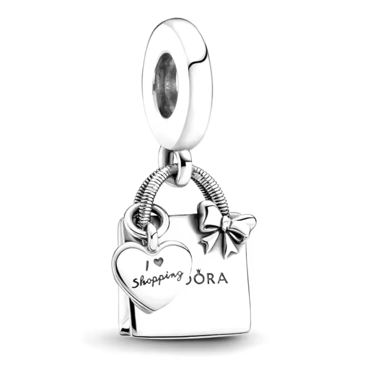 Pandora Charm de Colgante en Plata de Ley Bolsa de compras Pandora，Incluye Caja Original - 1