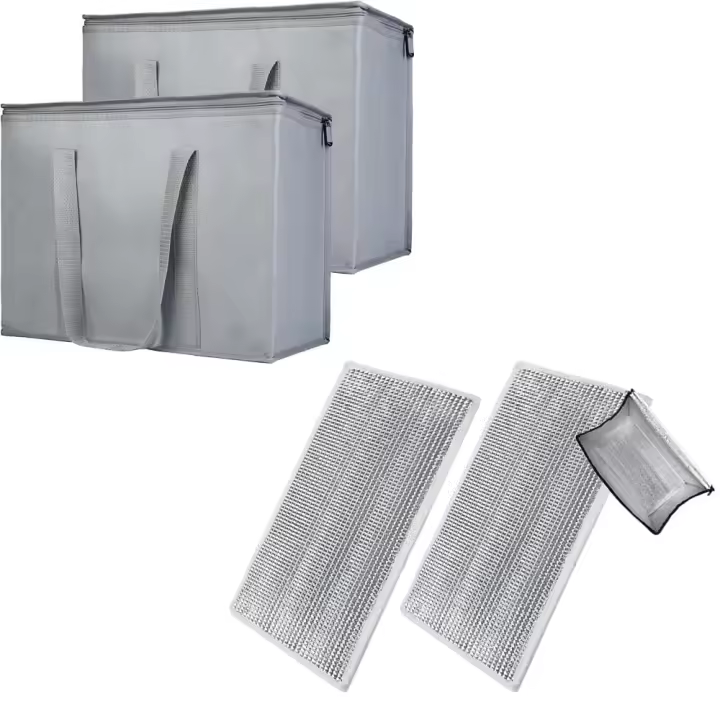 Fondo Duro extrable para bolsas de 16 "de ancho x 9" de profundidad, paquete de 2, Placa aislante extragrande para bolsas de compresas reutilizables, soporte resistant para bolsas de Alimentos, catering para Doordash/Uber Eats - 1