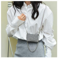 Bolso De Hombro Mini Jiomay Para Mujer Diseñador Lujo 2024 Con Diamantes Y Cadena Bolso De Fiesta Versátil Para Labial - details 16