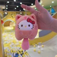 Llavero De Peluche Sanrio Kuromi Hello Kitty Melody Cinnamoroll Colgante Para Mochila Decoración De Banda De Cartón Animado Regalos Kawaii - details 5