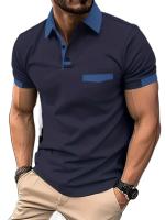 Camiseta De Polo Para Hombre Con Mangas Cortas Y Bolsillos Color Sólido Talla Grande Transpirable Ligera De Luxo Casual Verano - details 6