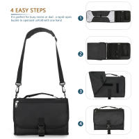 Alfombrilla De Cambio De Pañales Portátil 3 En 1 Con Bolsillos Impermeable Para Viaje Plegable Con Bolsa De Mano Para Bebés De 0 a 36 Meses - details 19