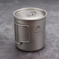 Taza De Titanio 420ml Con Manijas Plegables Para Camping Pesca Senderismo. Vaso Ligero De Agua Para Mochilas - details 10