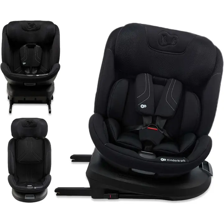 Kinderkraft XPEDITION 3 I-Size 40-150 cm, Silla coche bebé, para niños, Asiento giratorio 360º, Isofix base, Ajuste de la reclinación del respaldo, Protección lateral, Grupo 0+/1/2/3, 0-36 kg - 1