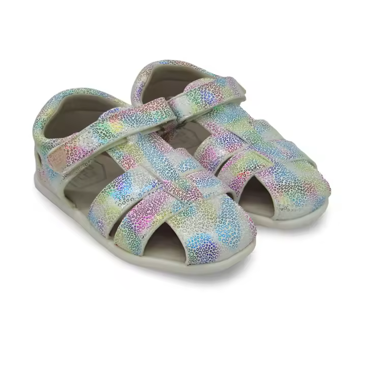 Sandalia Respetuosa Blanca Glitter - Piruflex - 1