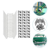 100 Pcs Clip De Jaula Verde Para Invernadero Acero Inoxidable Clip De Resorte De Hoja Para Fijar Paneles De Cordón Verde - details 3