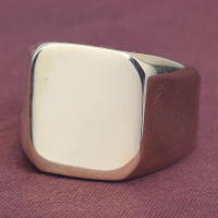 Anillo De Sello Grande En Forma Cuadrada Personalizable En Plata/Oro/Negro/Azul Para Hombres Anillo De Titánico Acero Joyería Clásica Para Fiesta - details 20