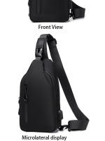 Bolso De Hombro Para Hombre Casual Impermeable Y Resistente Al Desgaste Con USB Recargable Y Compartment Interior Bolsa De Pecho - details 28