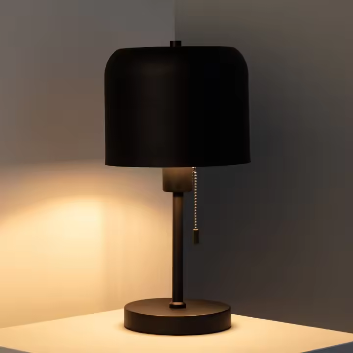 Ledkia Lámpara de Mesa de Metal Bedourie Negro - 1