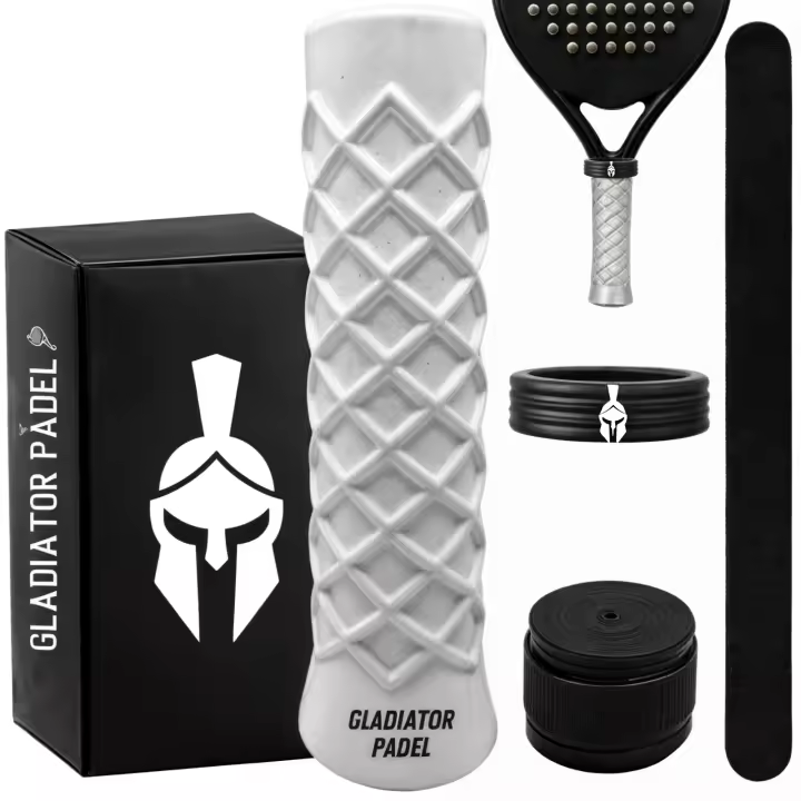 Grip Padel - Protector Pala Padel-Padel Accesorios-Grips Padel-Padel Grip-Accesorios Padel-Grip Pala Padel-EMPUÑADURA Pala Padel-Goma Grip Padel-ANTIVIBRADORES Padel-antivibrador Padel (Blanco) - 1