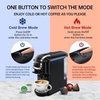 Cafetera multicápsula,Cafetera espresso,Apta para múltiples variedades de café,compatible capsulas DG nes ese pod polvo de café,600ml 1450W,19 Bares - details 6