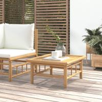 vidaXL Mesa de jardín bambú 65x55x30 cm Conjunto Terraza Muebles Jardín Exterior Juego de Muebles de jardín Mueble Jardín Exterior Muebles de Salon Exterior - details 1