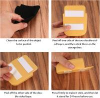 6 Pcs Remote Control Holder, Hanging Storage Remote Holder Wall Mounted, Self-adhesive Organizer Storage Boxes for Home,(6 Colors) - details 1