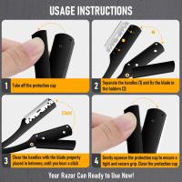 Afeitadora Manual Plegable Para Hombres Con Hoja Afilada Como Una Navaja Barbero Afeitadora De Brazo Straight Shaver Para Hombres - details 8