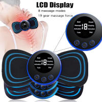 Masajeador Eléctrico De Cuello Con Pantalla LCD Estimulador Muscular De Pulso 8 Modos Alivio Del Dolor Portátil Para Relajación Corporal - details 0