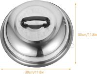 4 unidades de acero inoxidable tapa universal ollas y sartenes cubierta de reemplazo para estufa y utensilios de cocina 30cm - details 2
