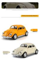 Coche De Escala 1:18 Beetle 1955 Juguetes De Aleación De Metal Con Luz Y Música Ruedas De Goma Vehículos Retro Para Colección Y Regalos Para Niños - details 1