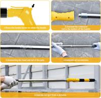 Kit Clavadora Hormigón 120 Clavos + Varilla Extensible | 5 Niveles y Rotación 360° para Instalación Muro/Madera/Hogar con Maletín - details 3