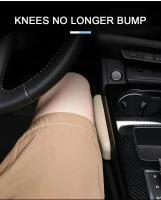 Almohadilla De Rodilla De Cuero Sintético Para Coche Cojín De Pierna De Memoria Universal Cómodo Soporte De Túnel 6.89X2.95 Pulgadas - details 2