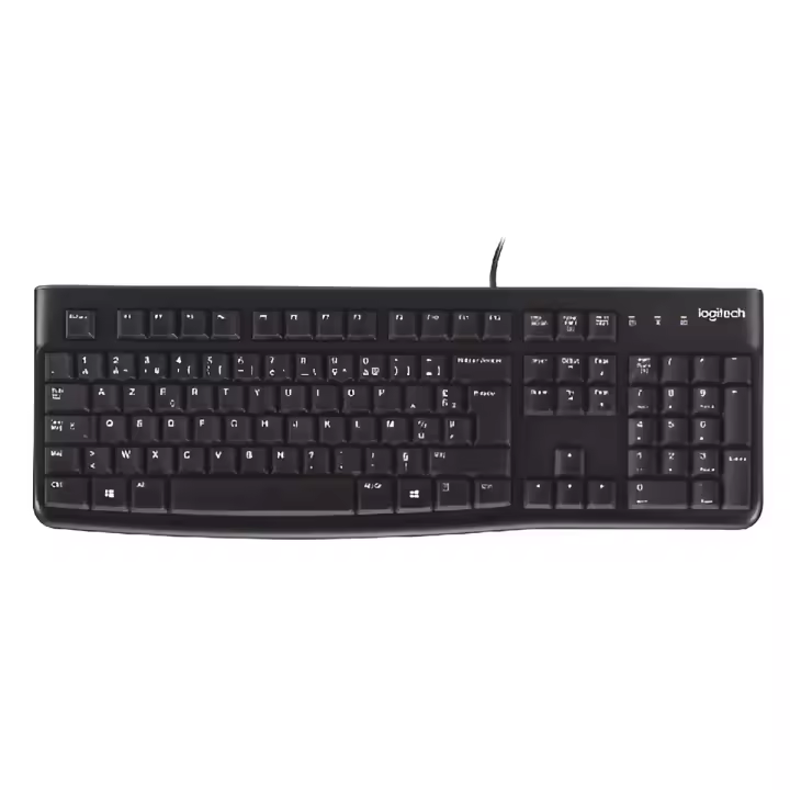 Teclado logitech k120  retail frances con cable usb p/n:920-002488 - 1