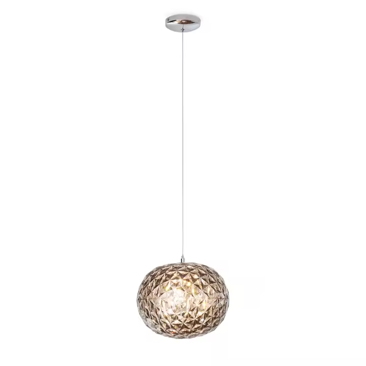 Lámpara de Techo Colgante Led Polyhedron - 8 W - 4200 K - Smoking + Cromo - Metal - AZABAK - 1
