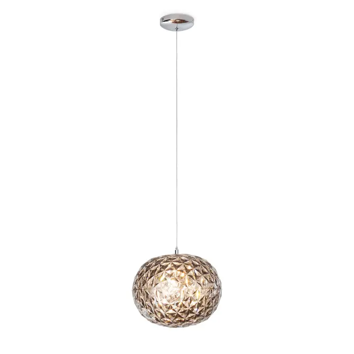 Lámpara de Techo Colgante Led Polyhedron - 8 W - 4200 K - Smoking + Cromo - Metal - AZABAK - 1