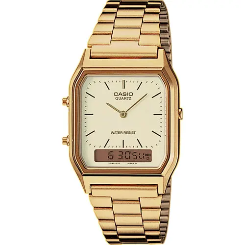 Reloj Casio Retro Vintage Edgy Collection Hombre – Dorado, Analógico-Digital, Estilo Único y Moderno AQ-230GA-9DMQYES - 1