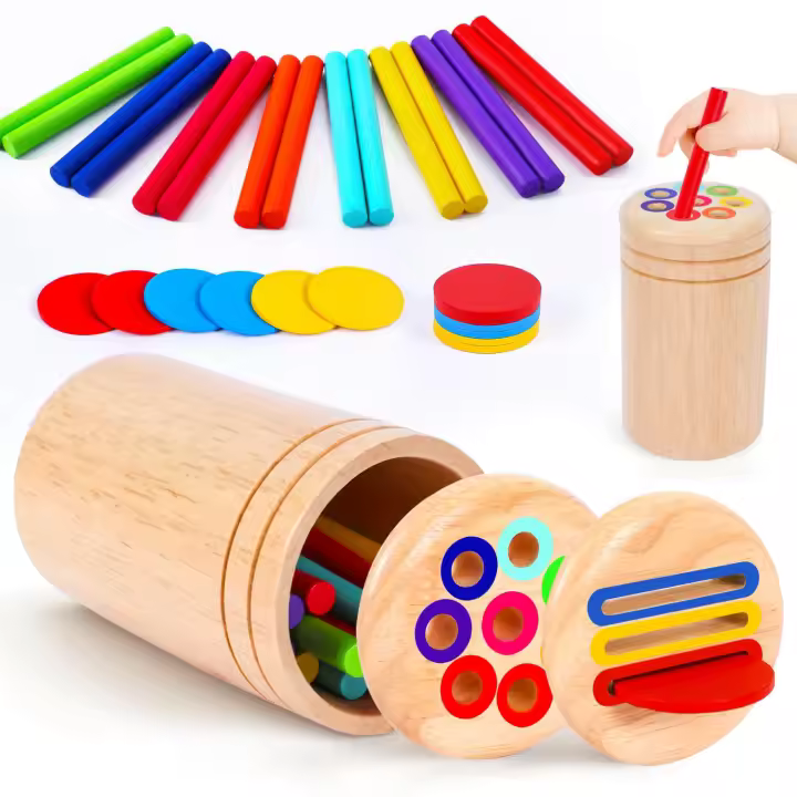 Montessori juegos, Madera color clasificación juegos Bebe 1-3 años Niño Niña - 1