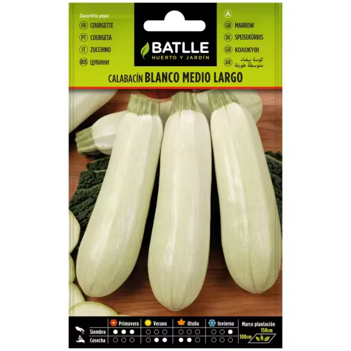 Batlle - CALABACIN BLANCO MEDIO LARGO BOLSA - 1