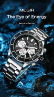 Reloj De Pulsera Deportivo Para Hombre MEGIR Lujo Negocios Caso Grande Luminoso Cronógrafo Resistente Al Agua Con Fecha - details 0