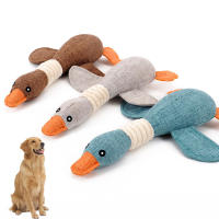 Juguetes Para Perros Y Gatos En Forma De Ganso Juguetes Interactivos De Peluche Resistentes Al Masticar Con Silbato Para Pequeños Y Grandes Perros - details 0