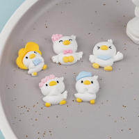 10pcs Pato Cartoon Mini Resina Adornos De Espalda Planos Cabochón Encantos Para Scrapbook Accesorios De Joyería Para Niñas - details 4