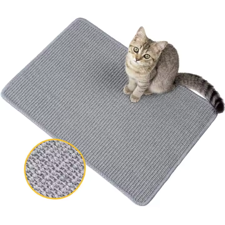 Alfombra Rascador para Gatos,Arranhador para Gatos de Sisal Natural,Horizontal Alfombrilla Rascador Pared Gato,Protector Sofa Gatos Arañazo,Protege Muebles y Esquina(M,60x40cm) - 1