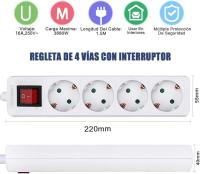 cables alargador para interior y exterior, naranja, flexible y de alta visibilidad, cable de alimentación/jardín,5m/15m/20m/30m // Regleta con 3/4/5/6 Enchufes e Interruptor, 3G x 1.5mm2 de Grosor alta calidad, Cable 1.5/3/5M, MAX 3680W, 16A, 250V - details 2
