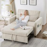 Doble Función Sofa-Cama | Diseño Desplegable Extrable | Respaldo Ajustable en 3 NIVeles | Tejidos Transpirables de Algodón y Lino | Estilo Moderno y sencillo - details 4