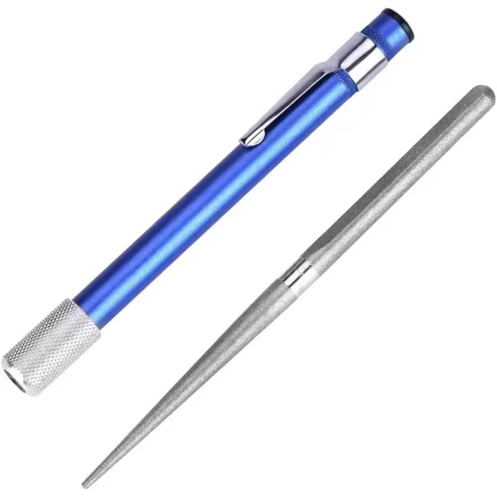 Serrated Knife Sharpening,Diamond Sharpening Stone Pen Stick, Portable Pocket Diamond Knife Sharpener Multipurpose
Retractable Pen Type - 1