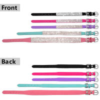 Collar De Cuero Suave Rosa Para Perros Y Gatos Ajustable Con Rhinestones Didog Adecuado Para Pequeños Y Medianos Animales XS S M Chihuahua - details 2