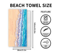 Toalla de playa anti-ultravioleta, producto de moda, para viajes, yoga, deportes, toalla de secado rápido, toalla de baño con protección solar para la playa. - details 5