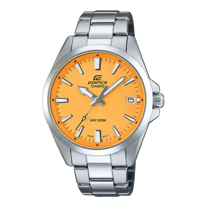 Reloj Casio EDIFICE EFV-100D-9AVUEF Analógico 3 Manecillas Hombre Naranja Sumergible (100m) - 1