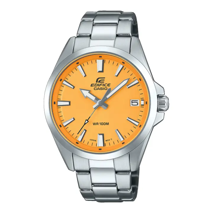 Reloj Casio EDIFICE EFV-100D-9AVUEF Analógico 3 Manecillas Hombre Naranja Sumergible (100m) - 1
