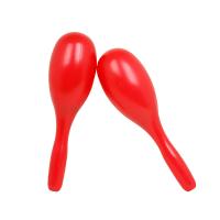 Paquete De 1 Pares De Martillos De Arena Redondos Para Niños Instrumentos De Percusión Educativos De Plástico Rojo Para Regalos De Cumpleaños O Orff - details 3