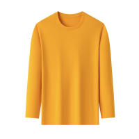 Camiseta De Algodón Para Hombre Con Cuello Redondo Y Mangas Largas En Color Sólido Cómoda Y Transpirable Para El Verano - details 15