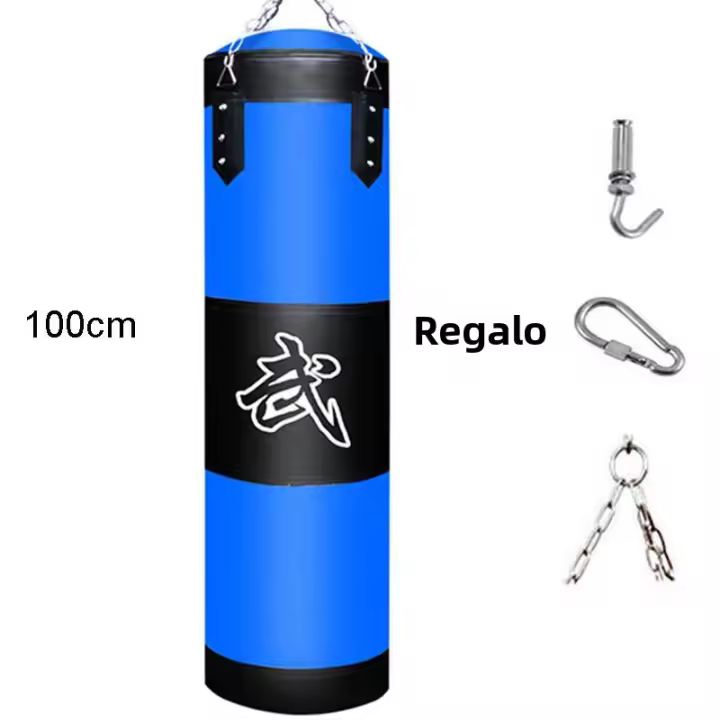Bolsa De Golpes Duradera Para Boxeo Con Cadena De Metal Y Ganchos De Carabiner Entrenamiento De Fitness Karate Taekwondo - 1