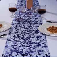 Metallic Gold Table Runner 300*28cm Secuencia De Terciopelo En Foil De Malla Para Decoración De Mesa De Fiesta Y Boda - details 8