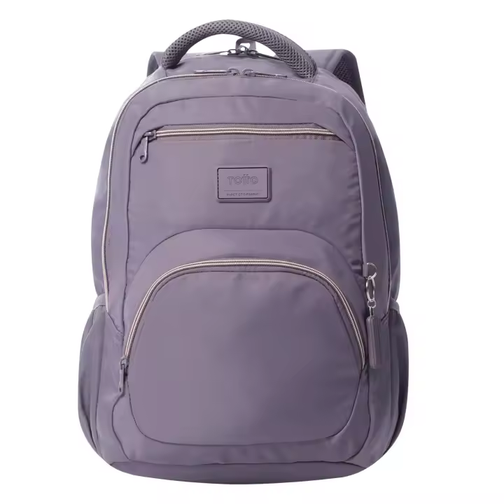 Mochila para Ordenador Portátil 14 Pulgadas, Modelo Tracer 4, Mochila Eco-Friendly, 3 Compartimentos, Cremallera con Argolla para Candado, 2 Bolsillos para Botella, Color Montana Grape Morado - Totto España - 1