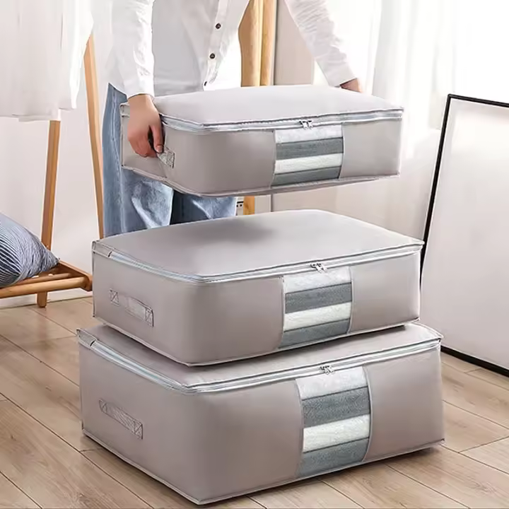 Foldable Storage Bags for Clothes and Comforters - Extra Large Capacity for Moving and Packing - 1