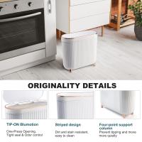 Bandeja De Papel Plástica Con Tapa De Presión, 12 Litros Para Baño Dormitorio Cocina Y Sala De Artesanías Reciclaje Ecológico - details 4