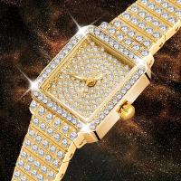 Reloj De Cuarzo Lujo Con Estampados De Diamantes Regalo Perfecto Para Día De La Madre San Valentín Y Aniversarios Celebraciones Bandeja De Acero Inoxidable Movimiento De Cuarzo Estilo Casual - details 1