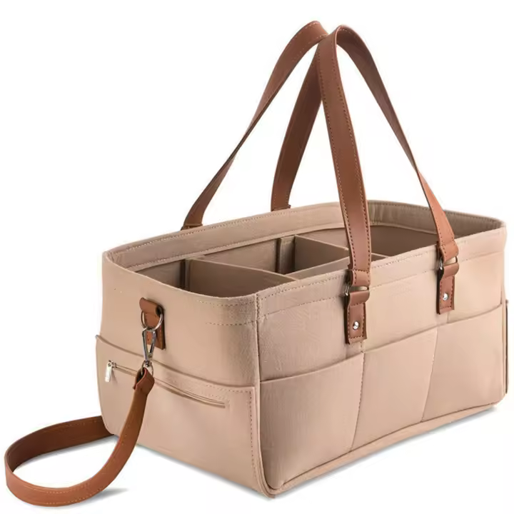 Organizador De Pañales Para Bebé Bolsa Portátil Y De Mano Para Mesa De Cambio Y Coche Bins De Almacenamiento Para La Guardería Tamaño 38*26*23cm - 1